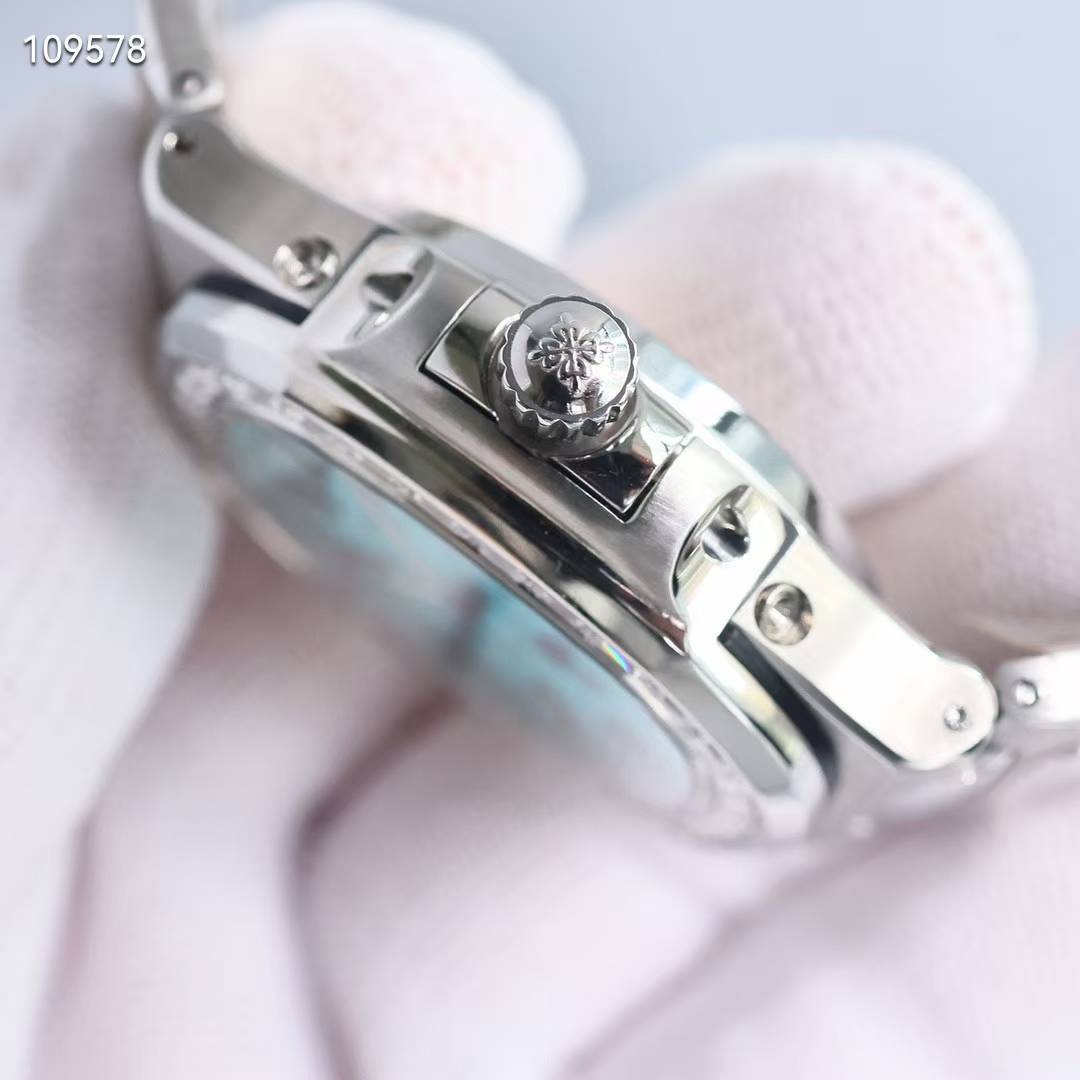 파텍필립 노틸러스 퍼페츄얼 캘린더 바게트다이아 티파니 컬러 시계 워치